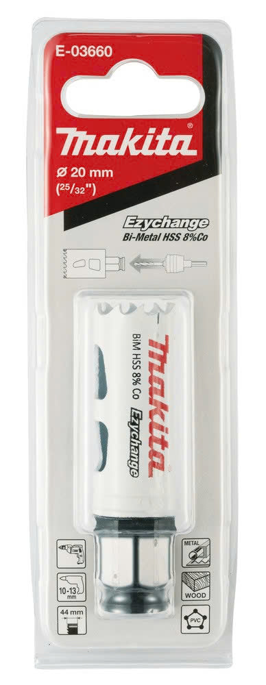 Mũi khoét lỗ Makita chất liệu Bi-Metal HSS-Co 8% dòng Ezychange kích thước từ 16mm-152mm ( cấp 4 sao )