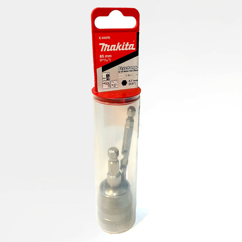 Đầu chuyển đổi và mũi khoan định tâm đuôi lục giác 8.7mm Makita E-04070 dùng cho mũi khoét lỗ Ezychange Bi-Metal HSS-Co 8%
