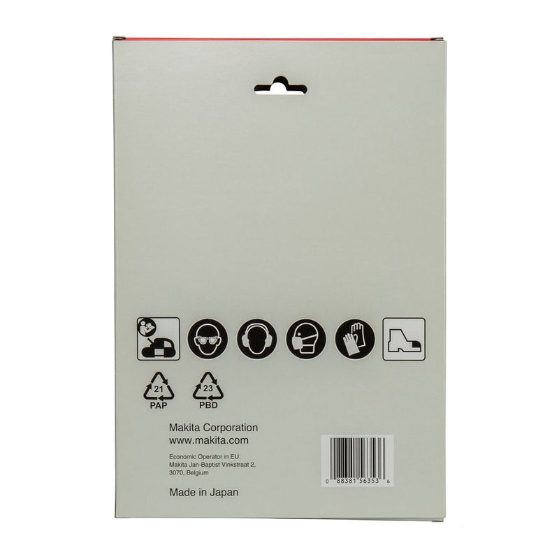 Hộp 5 lưỡi cưa vòng Bi-Metal Makita dùng cho Inox và kim loại cứng, chiều dài 730mm số răng từ 14-24 TPI, răng dạng sóng ( Cấp 3 sao )