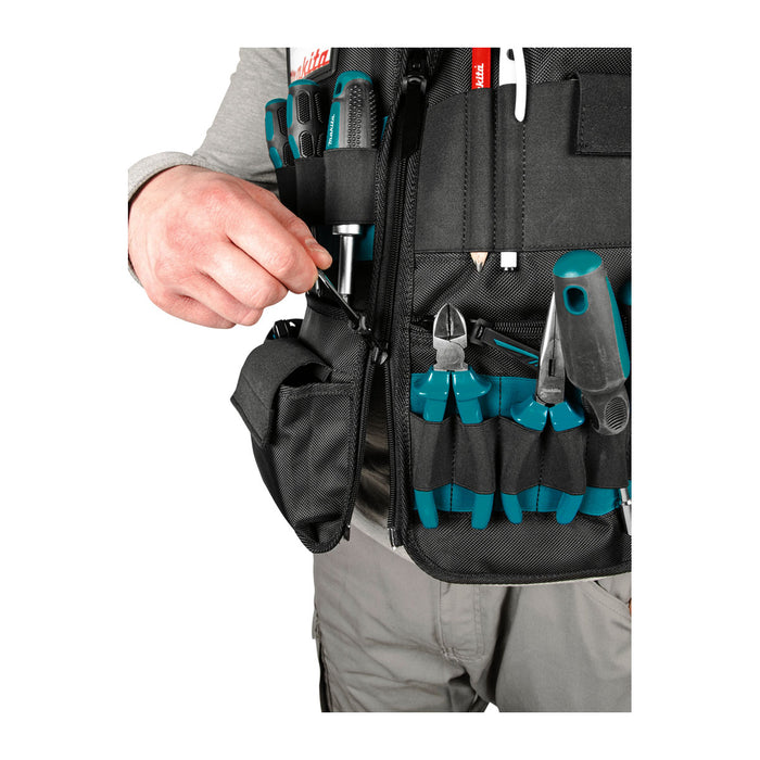 Áo gile treo dụng cụ Makita E-05636 kích thước 640x510mm, thích hợp trong môi trường công trình