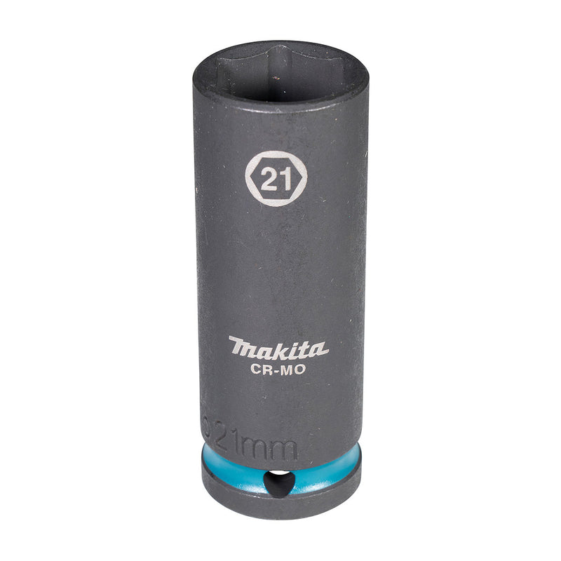 Đầu tuýp cốt 1/2 inch thân dài Makita thép Cr-Mo kích thước từ 8mm-32mm, chiều dài 81.5mm ( Cấp 3 sao )