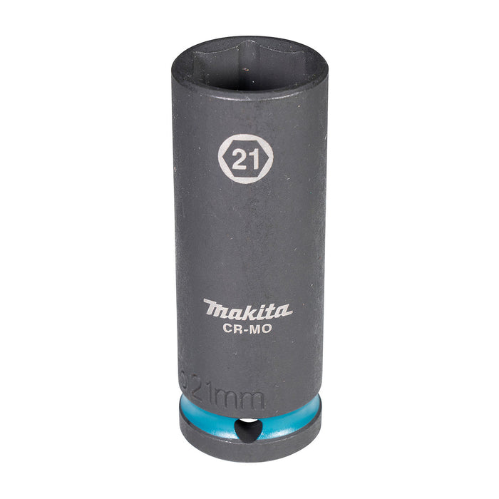 Đầu tuýp cốt 1/2 inch thân dài Makita thép Cr-Mo kích thước từ 8mm-32mm, chiều dài 81.5mm ( Cấp 3 sao )