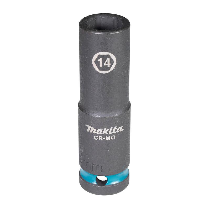 Đầu tuýp cốt 1/2 inch thân dài Makita thép Cr-Mo kích thước từ 8mm-32mm, chiều dài 81.5mm ( Cấp 3 sao )