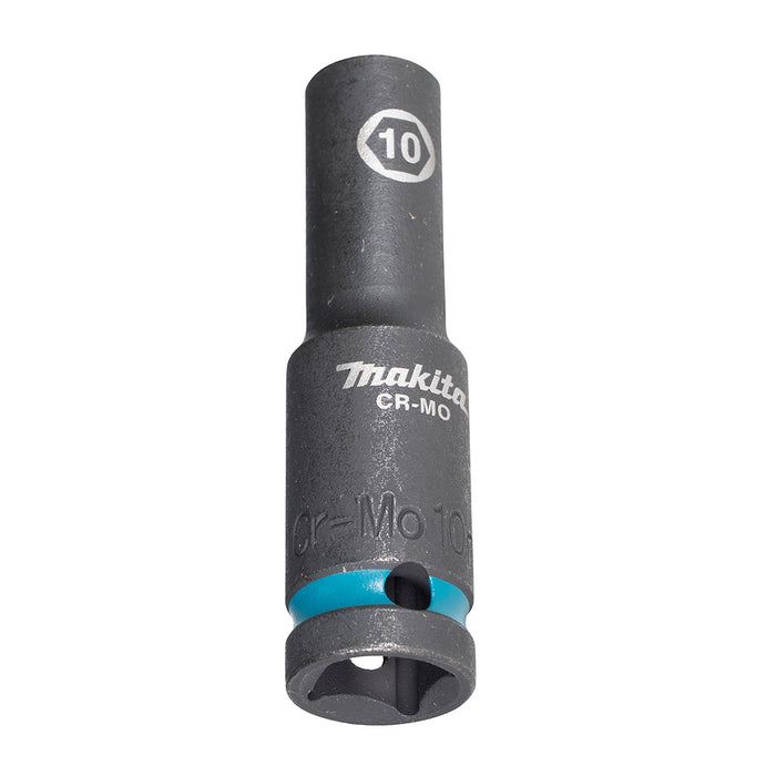 Đầu tuýp cốt 1/2 inch thân dài Makita thép Cr-Mo kích thước từ 8mm-32mm, chiều dài 81.5mm ( Cấp 3 sao )