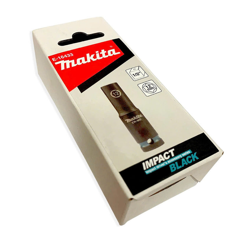 Đầu tuýp cốt 1/2 inch thân dài Makita thép Cr-Mo kích thước từ 8mm-32mm, chiều dài 81.5mm ( Cấp 3 sao )