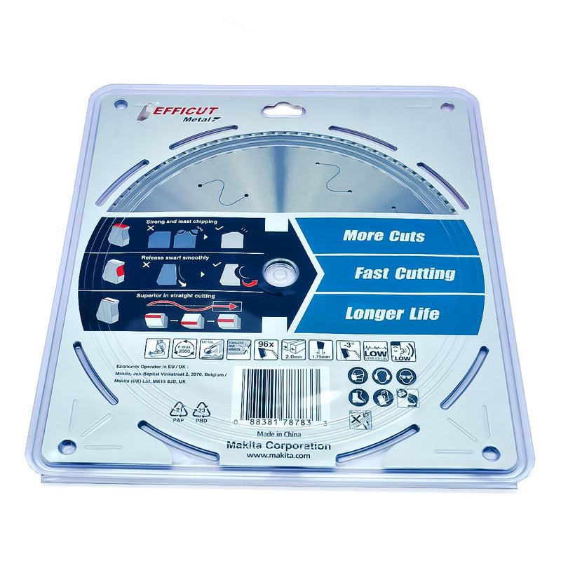 Lưỡi cắt Inox TCT Makita E-19788 công nghệ Efficut đường kính 305mm, 96 răng kiểu SMTCG lỗ cố 25.4mm, dùng cho máy cưa đĩa ( Cấp 5 sao )