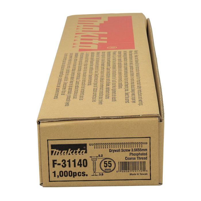 Hộp 1000 vít cuộn Makita dùng cho tấm thạch cao và gỗ, kích thước PH2 chiều dài từ 35mm-55mm