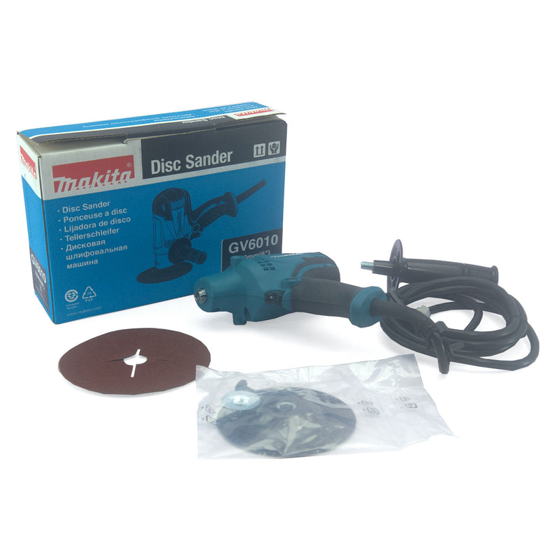 Máy chà nhám đĩa Makita GV6010 kích thước đĩa nhám 150mm, công suất 440W
