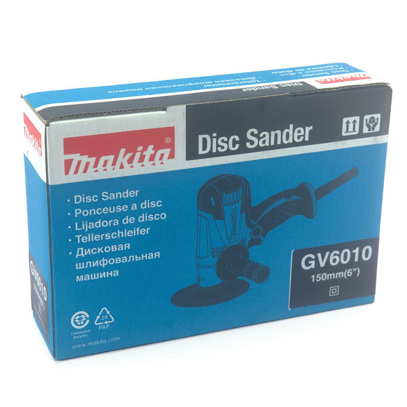 Máy chà nhám đĩa Makita GV6010 kích thước đĩa nhám 150mm, công suất 440W