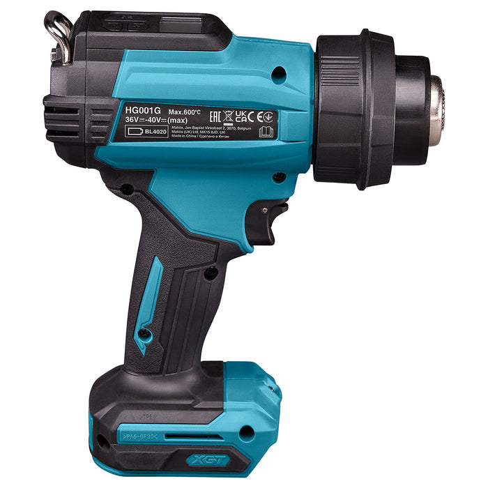 Máy khò nhiệt Makita HG001G dùng Pin 40Vmax XGT, nhiệt độ tối đa 600°C