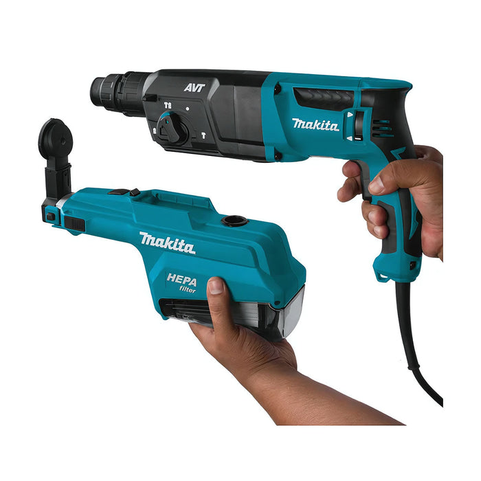 Máy khoan bê tông 3 chức năng Makita HR2653 công suất 800W, đi kèm hệ thống hút bụi, đuôi gài SDS-Plus