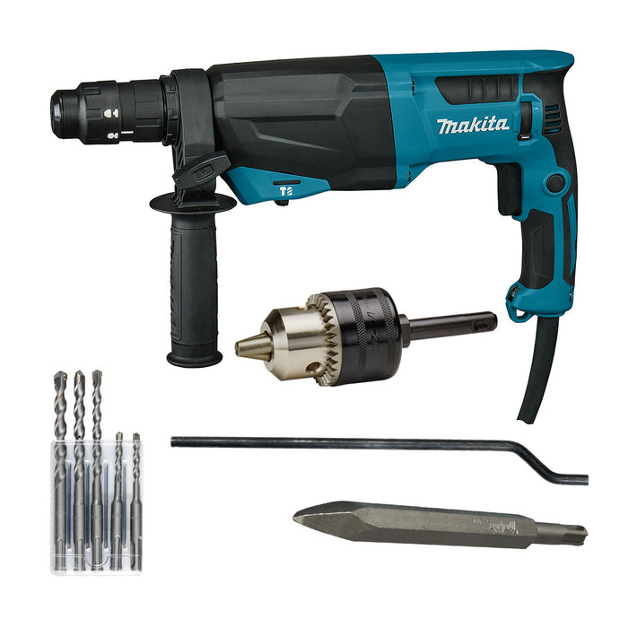 Máy khoan bê tông 3 chức năng Makita HR2670 công suất 800W, đuôi gài SDS-Plus