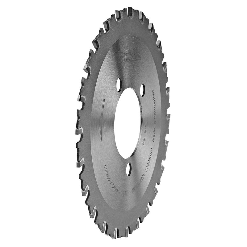 Lưỡi cắt thép, sắt ren TCT Makita SC09003260 đường kính 110mm, 24 răng kiểu SMTCG, lỗ cốt 34mm, dùng cho máy cắt thép DSC251