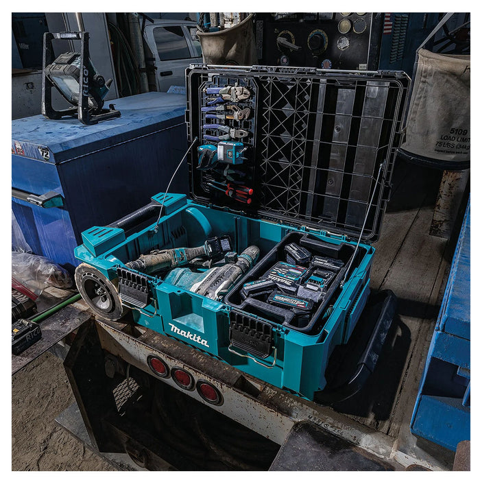 Thùng đựng đồ nghề Makita Maktrak T-90009 có bánh xe và tay kéo, dung tích 82L