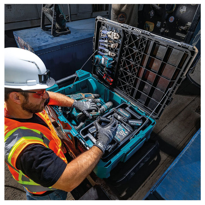 Thùng đựng đồ nghề Makita Maktrak T-90009 có bánh xe và tay kéo, dung tích 82L