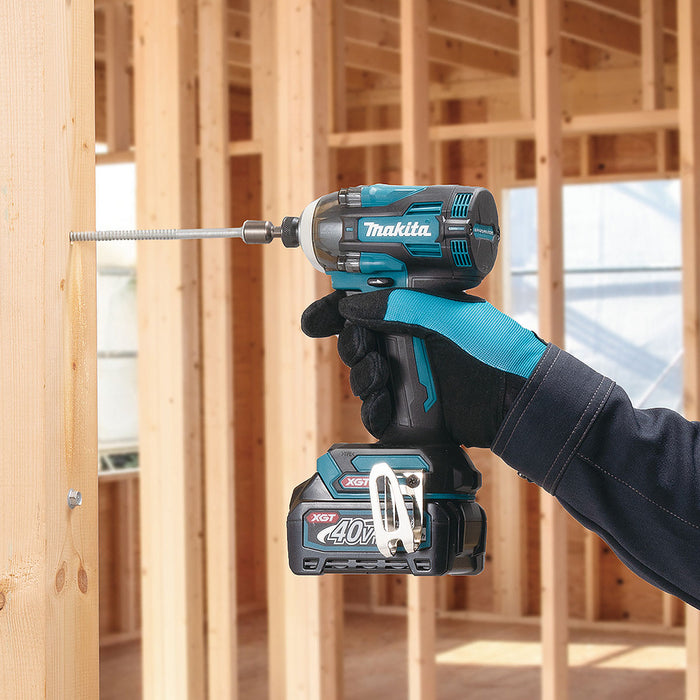 Máy vặn vít Makita TD004G dùng Pin 40Vmax XGT, đuôi lục giác 6.35mm ( 1/4 inch ), lắp mũi vít 1 chạm