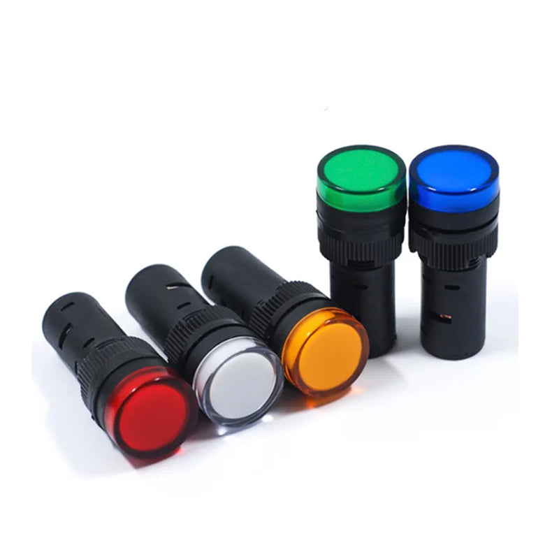 Đèn báo pha, đèn báo tủ điện 16mm Minjin, điện áp 220V/AC, LED