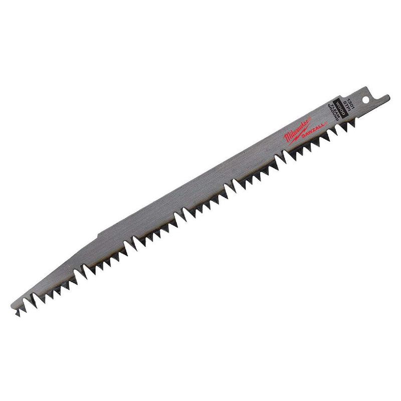 Hộp 5 lưỡi cưa kiếm Bi-Metal Milwaukee dùng cho gỗ mềm và cây xanh, số răng 5 TPI, chiều dài từ 230 - 300mm