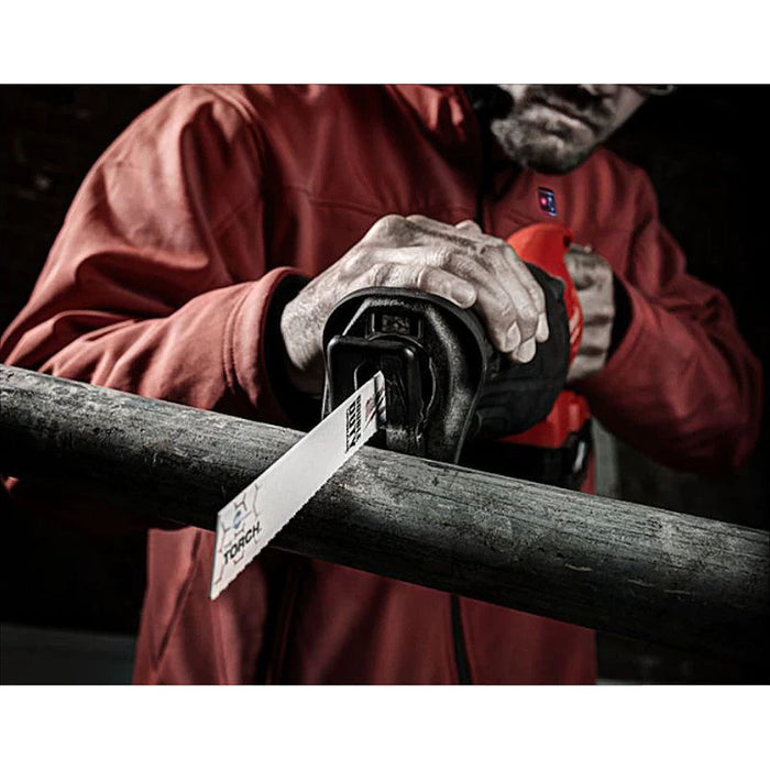 Hộp 5 lưỡi cưa kiếm Bi-Metal-Co dòng The Torch Milwaukee dùng cho Inox, số răng 10 TPI , chiều dài từ 152 - 228mm