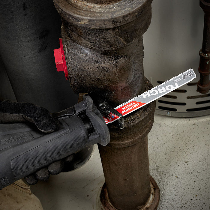 Lưỡi cưa kiếm TCT dòng The Torch Milwaukee 48-00-5202 dùng cho Inox và kim loại dày, số răng 8 TPI, chiều dài 230mm