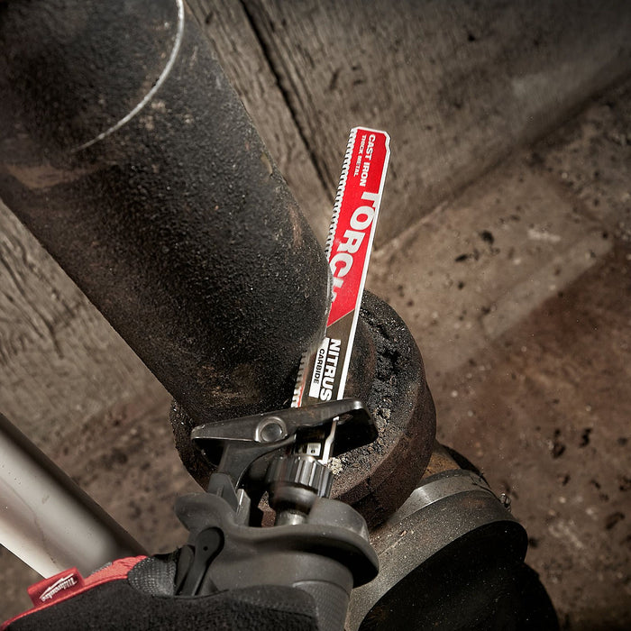 Lưỡi cưa kiếm TCT dòng The Torch Nitrus Carbide™ Milwaukee 48-00-5262 dùng cho Inox và kim loại dày, số răng 8 TPI, chiều dài 230mm