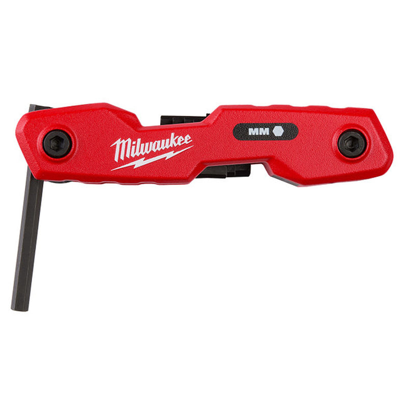Bộ lục giác gập hệ mét 8 chi tiết Milwaukee 48-22-2182 kích thước từ 1.5mm - 8mm