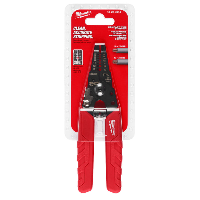Kìm tuốt dây chuẩn Mỹ Milwaukee 48-22-3044 chiều dài 165mm, mạ đen nhám, tay cầm bọc cao su chống trượt