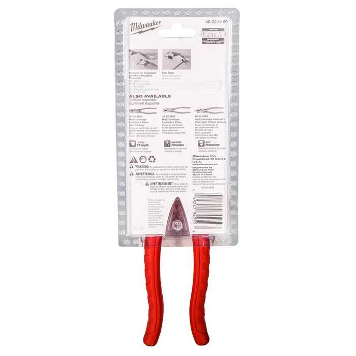 Kìm đa năng Milwaukee 48-22-6100 chiều dài 230mm, tay cầm bọc cao su chống trượt