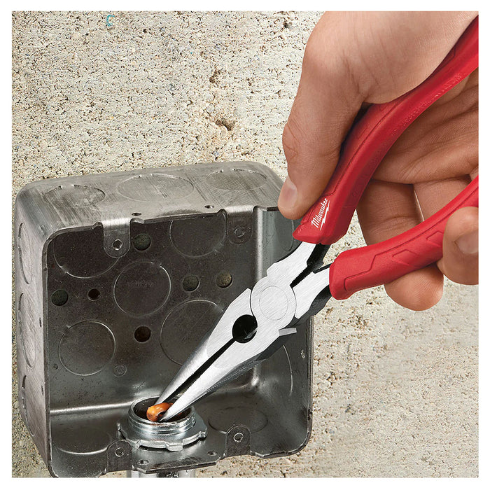 Kìm nhọn Milwaukee 48-22-6101 chiều dài 203mm, tay cầm bọc cao su chống trượt