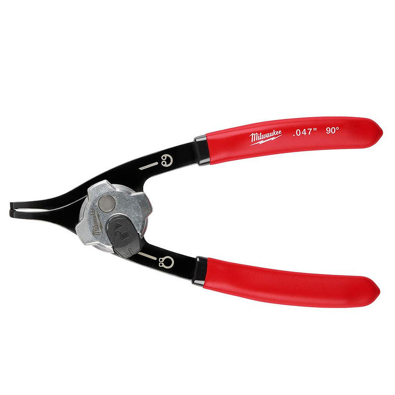 Kìm mở phe 2 trong 1 cỡ trung Milwaukee góc mũi từ 18° - 90°, mạ đen nhám, tay cầm bọc cao su chống trượt