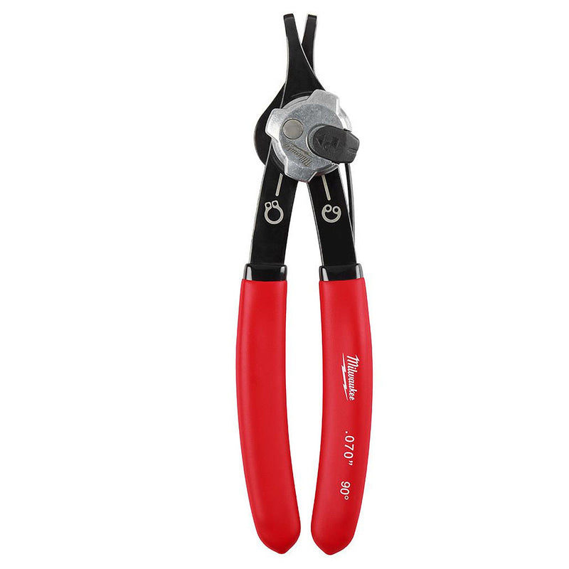 Kìm mở phe 2 trong 1 cỡ lớn Milwaukee góc mũi từ 18° - 90°, mạ đen nhám, tay cầm bọc cao su chống trượt