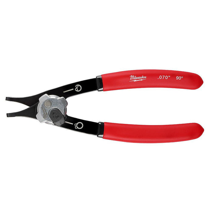 Kìm mở phe 2 trong 1 cỡ lớn Milwaukee góc mũi từ 18° - 90°, mạ đen nhám, tay cầm bọc cao su chống trượt