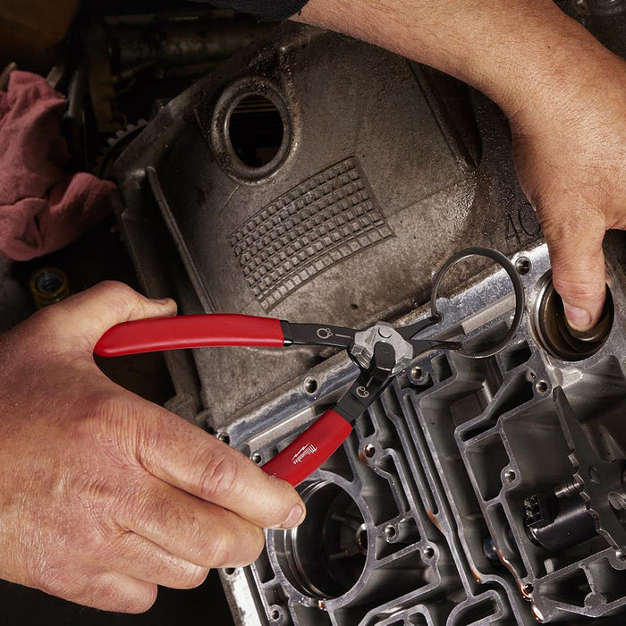 Kìm mở phe 2 trong 1 cỡ lớn Milwaukee góc mũi từ 18° - 90°, mạ đen nhám, tay cầm bọc cao su chống trượt