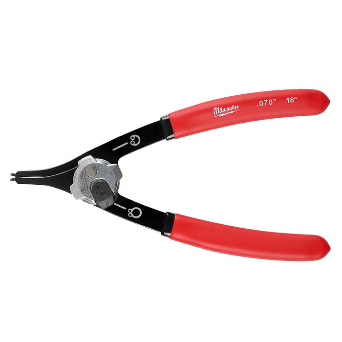 Kìm mở phe 2 trong 1 cỡ lớn Milwaukee góc mũi từ 18° - 90°, mạ đen nhám, tay cầm bọc cao su chống trượt