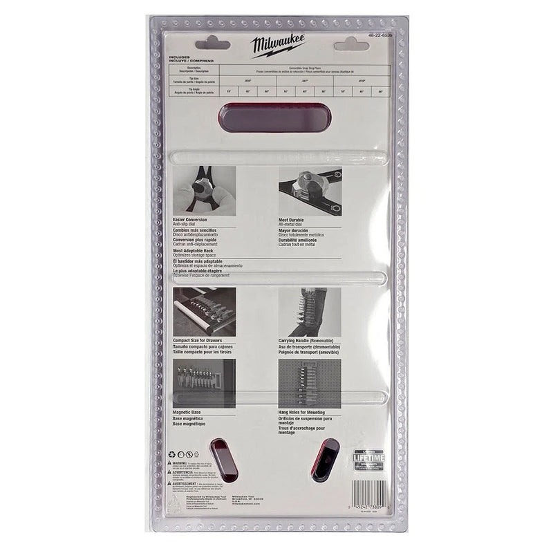 Bộ kìm mở phe đa năng điều chỉnh bằng núm xoay 9 chi tiết Milwaukee 48-22-6539