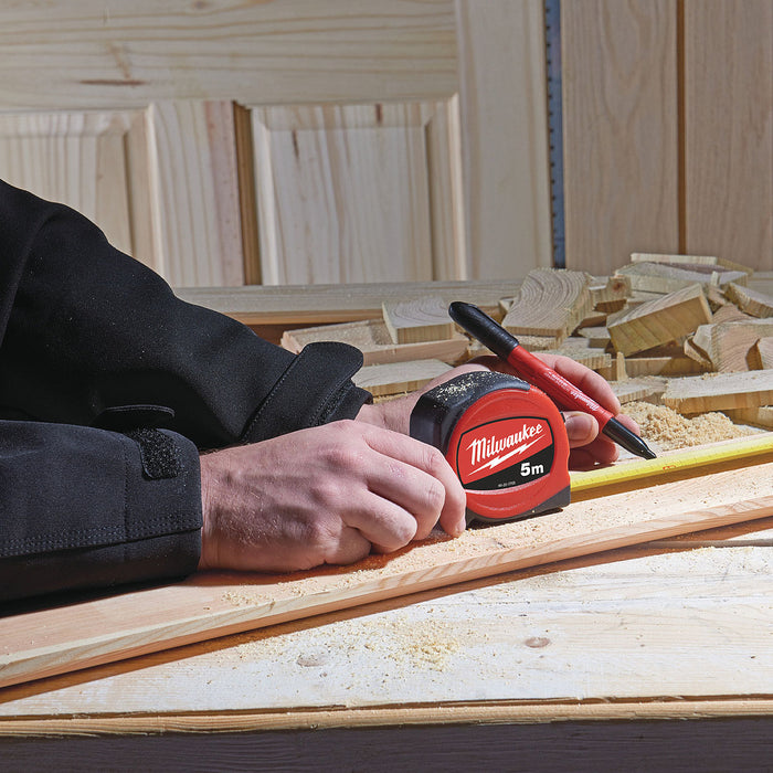 Thước cuộn thép dòng Slimline Milwaukee chiều dài từ 5m - 8m