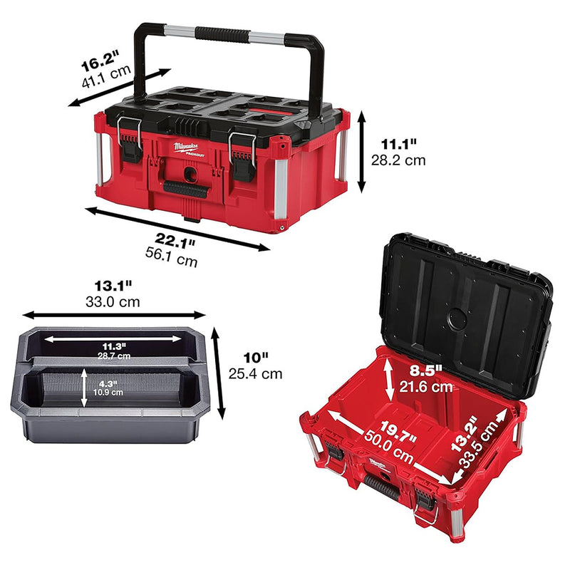Thùng đựng đồ nghề PACKOUT Milwaukee loại có quai xách
