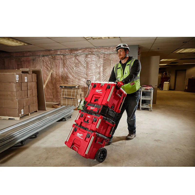 Thùng đựng đồ nghề PACKOUT Milwaukee 48-22-8427 loại có bánh xe và tay nắm kéo