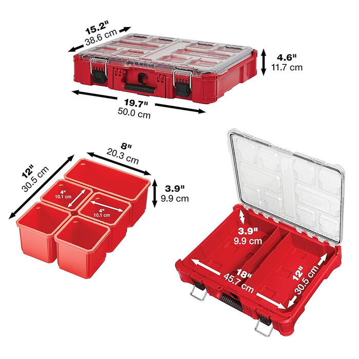 Hộp đựng linh kiện PACKOUT Milwaukee 48-22-8430 loại 10 ngăn