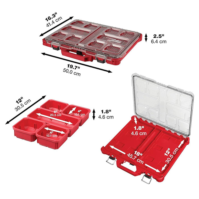 Hộp đựng linh kiện PACKOUT Milwaukee 48-22-8431 loại 10 ngăn