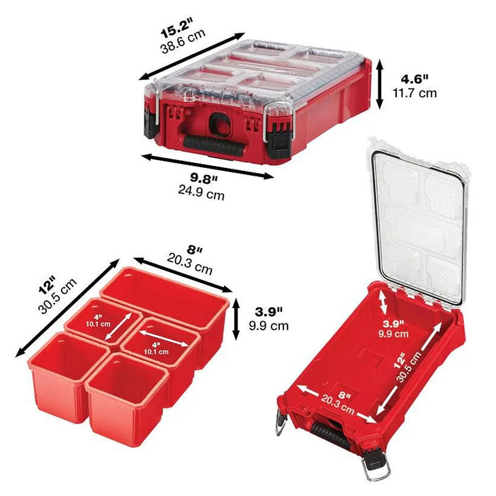 Hộp đựng linh kiện PACKOUT Milwaukee 48-22-8435 loại 5 ngăn