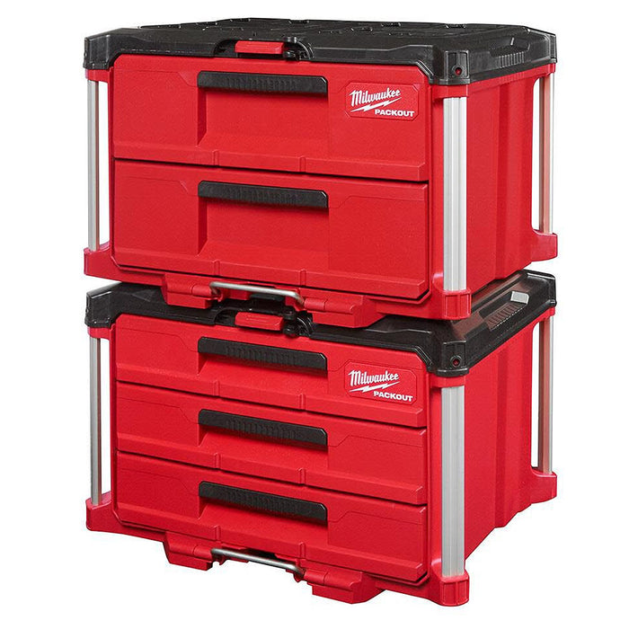 Thùng đựng đồ nghề PACKOUT Milwaukee 48-22-8442 loại 2 ngăn kéo