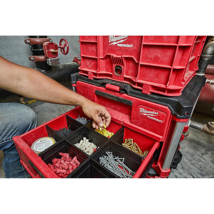 Thùng đựng đồ nghề PACKOUT Milwaukee 48-22-8442 loại 2 ngăn kéo