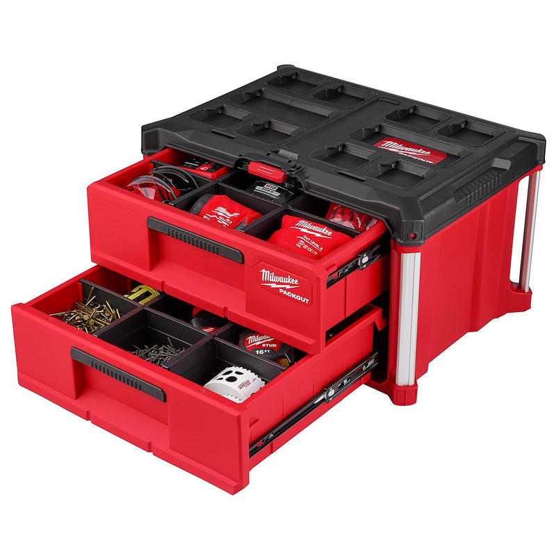 Thùng đựng đồ nghề PACKOUT Milwaukee 48-22-8442 loại 2 ngăn kéo