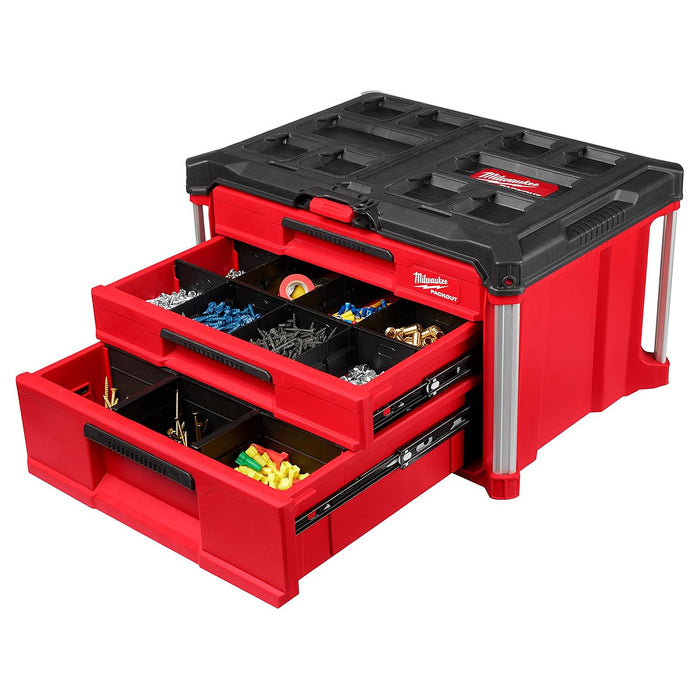 Thùng đựng đồ nghề PACKOUT Milwaukee 48-22-8447 loại 3 ngăn kéo