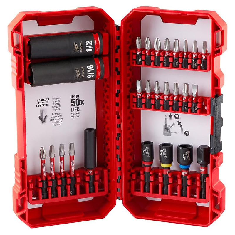 Bộ mũi vặn vít 26 chi tiết SHOCKWAVE™ Milwaukee 48-32-4408 đuôi lục giác 6.35mm ( 1/4 inch )