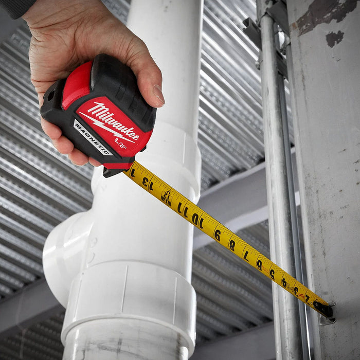 Thước cuộn thép dòng Premium Magnetic Milwaukee chiều dài từ 5m - 8m