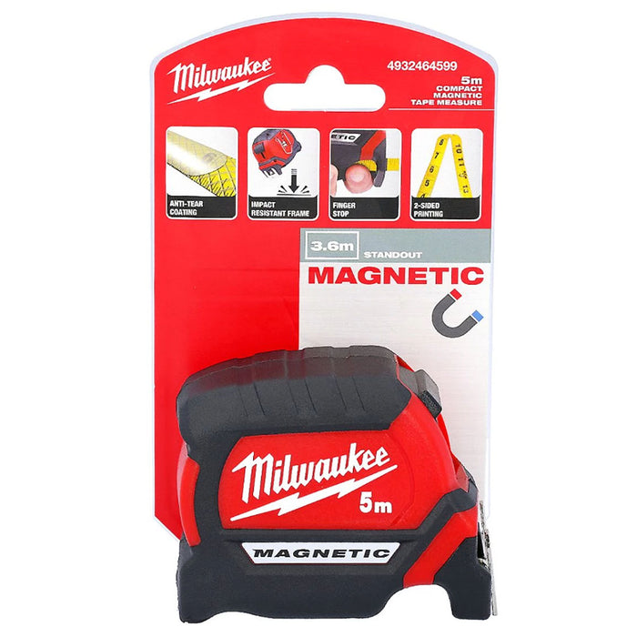 Thước cuộn thép dòng Premium Magnetic Milwaukee chiều dài từ 5m - 8m