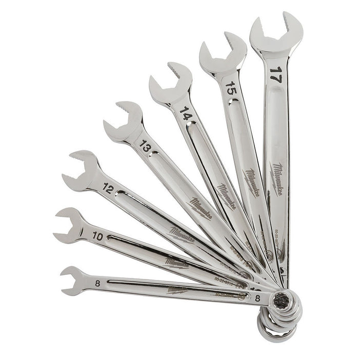 Cờ lê vòng miệng Max Bite™ Milwaukee kích thước từ 8mm - 19mm, tay cầm I-Beam, mạ Chrome