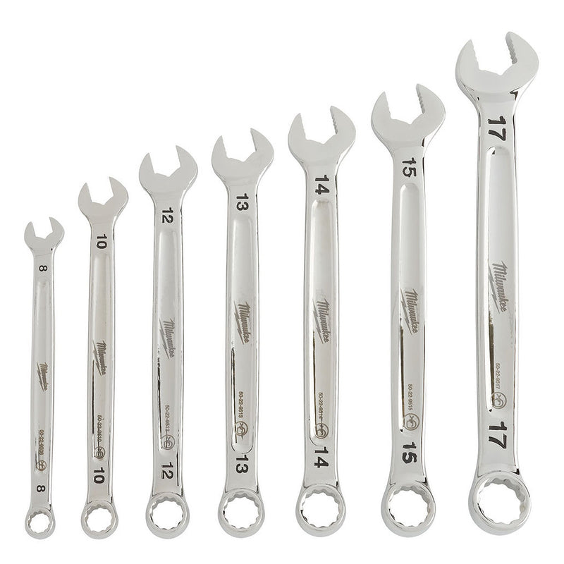 Cờ lê vòng miệng Max Bite™ Milwaukee kích thước từ 8mm - 19mm, tay cầm I-Beam, mạ Chrome